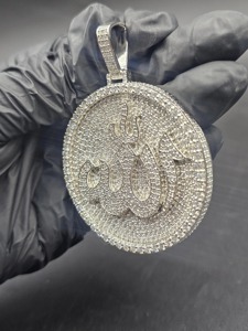 Silver Plated Allah Pendant Micro Pave Crystal <b>Islamic</b> Religious Charm Unisex Fashion Jewelry <b>Gift</b> - Product Image 4