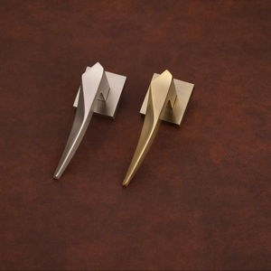 Poignée de porte en zinc sur roseau avec cylindre de serrure en laiton et jeu de clés à points pour portes intérieures de salle de bain et de meubles - Fabricant - Product Image 1