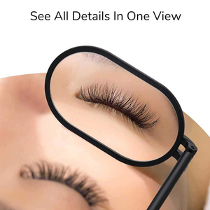 Miroir cosmétique professionnel, outil d'inspection des cils de luxe, cadre en acier inoxydable plaqué or de haute qualité, à fixer au mur - Product Image 5