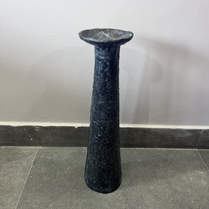 Artisan Design Handmade Modern Decorative Aluminium <b>Candle</b> Holder with Blue Finish Model CH594 Made in India for Home Decor - Product Image 1