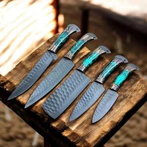 Premium Stainless Steel Chef <b>Knife</b> <b>Set</b> with Wood & Resin Handle Design for Home Kitchen Cooking Food Preparation Chef <b>Knife</b> <b>Sets</b> - Product Image 1