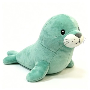 Lindo peluche de foca verde menta, juguete de peluche suave para bebés de 0 a 24 meses, unisex - Product Image 2