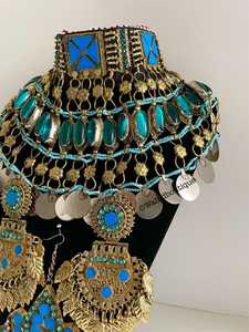 Nuevas llegadas: Conjuntos de joyería nupcial vintage para mujer, estilo indio, pakistaní y afgano, con gargantilla y pendientes, para bodas y fiestas, al por mayor. - Product Image 4
