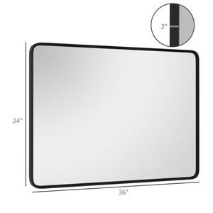 Specchio da Parete Decorativo Moderno 36 X 24 Pollici, Forma Personalizzabile per Soggiorno, Bagno, Arredamento Casa - Product Image 4