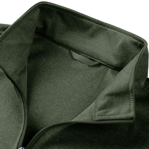 Men's Olive Green Tracksuit Full Zip Stand Collar Casual Sportswear Breathable <b>Polyester</b> <b>Joggers</b> Autumn Wear Regular Fit - Product Image 2