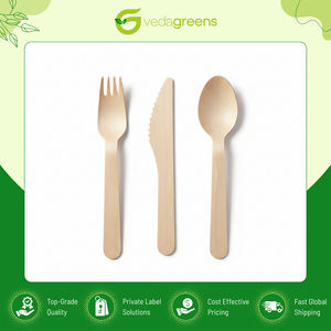 Couverts en bois jetables de qualité supérieure pour l'exportation, résistants à la chaleur, couleur bois naturel, à usage unique, avec bords polis, en provenance d'Inde - Product Image 2