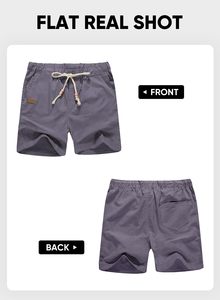 Men's 100% Cotton Mid Waist Drawstring Sport Shorts with <b>Appliques</b>-Breathable Quick Dry & Eco-Friendly - Product Image 2