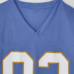 Maillot de football américain vierge en maille pour la vente en gros, T-shirt de sport, Maillot d'entraînement de football pour enfants pour les fêtes - Product Image 6