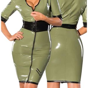 Robe moulante mini noire en maille pour femme, taille haute, sans manches, col halter, avec détails en dentelle transparente, idéale pour les soirées et les clubs, style sexy - Product Image 3