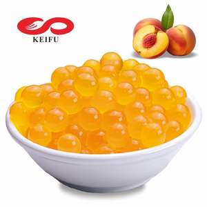 Perlas de Boba con Sabor a Melocotón Tangy de KEI FU, Listas para Comer, Perlas con Sabor Jugoso para Bebidas Refrescantes de Frutas - Product Image 3