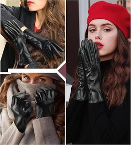 Women's Cashmere Lined Leather Gloves - Product Image 4
