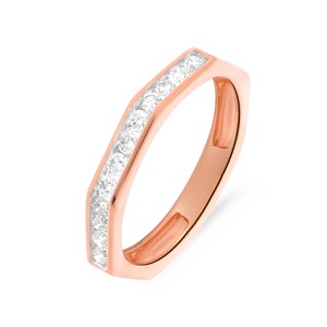 Premium Rose <b>Gold</b> Hoop <b>Ring</b> 1 Ct Emerald & Diamond Accents High End Fashion Jewelry - Product Image 1