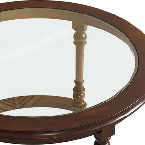 Set di Tavolini da Caffè Moderni Impilabili con Vetro e Struttura in Legno Massello, Design Elegante - Product Image 5