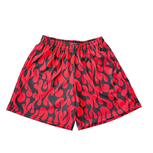 Pantalones Cortos Deportivos de Malla 100% Poliéster Estampados con Patrón de Llama, de Secado Rápido, de Cintura Media para Hombre, Muestras Gratuitas Personalizadas - Product Image 1