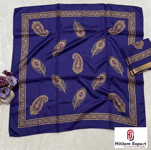 Printed Satin <b>Scarf</b> Fabric Fashion Custom Design OEM ODM Manufacturer With Private Label Logo For Branding Promotion - Product Image 2