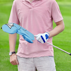 Blue Paper Airplane <b>Golf</b> Headcover PU Leather Driver Wood Club Cover Elastic Fit Waterproof Gift Hook-and-Loop Closure - Product Image 3