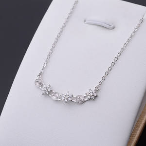 Conjunto de Cadena de Cuentas de Plata S925 con 3 Cuentas de Copo de Nieve, Accesorios de Joyería de Perlas DIY, Collar de Clavícula de Moda con Colgante 273 - Product Image 5