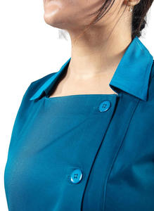 Uniforme médical personnalisé avec logo, en tissu extensible polyester et élasthanne, manches courtes, facile d'entretien, anti-plis, pour femmes, hommes et unisexe - Product Image 4