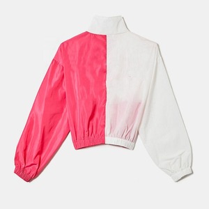 Veste sportive pour femme à blocs de couleur, manches longues, col montant, fermeture éclair, respirante, en polyester, style printemps-été - Product Image 5