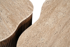 Ensemble de table basse en marbre travertin de haute qualité - Product Image 4