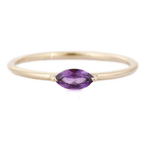 14K <b>Gold</b> <b>Opal</b> and Emerald Stacking <b>Ring</b> with Prong Setting - Product Image 2