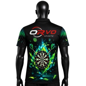 Maillot de fléchettes personnalisé ORVO SPORTS, chemise décontractée, impression par sublimation, motif 3D, unisexe, 100% polyester, séchage rapide, respirant - Product Image 2