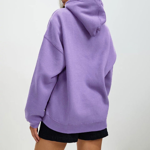 Womens for Oversized Hooded Sweatshirt 100% Cotton Fleece Full Sleeve Kangaroo Pocket Winter Wear IBRATEX International Lined - Product Image 3