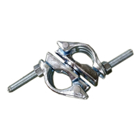 Coupleur double fixe BS1139 pour échafaudage, matériau Q235, pince pivotante robuste de type britannique, pièces d'échafaudage galvanisées à chaud