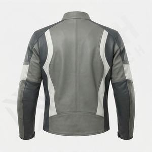 Veste en cuir pour motards, style vintage, pour course moto, en cuir véritable, veste de protection, vêtements de tourisme, couleur personnalisée - Product Image 2