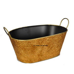 Seau de Noël en métal galvanisé de qualité supérieure avec poignée en bois, vierge pour sublimation, en promotion - Product Image 4