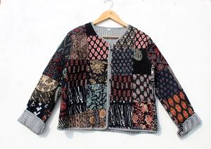 Chaqueta Acolchada de Algodón DE LA India para Mujer, Abrigo de Trabajo con Parches Hechos a Mano, Estilo Bohemio, Novedad - Product Image 4