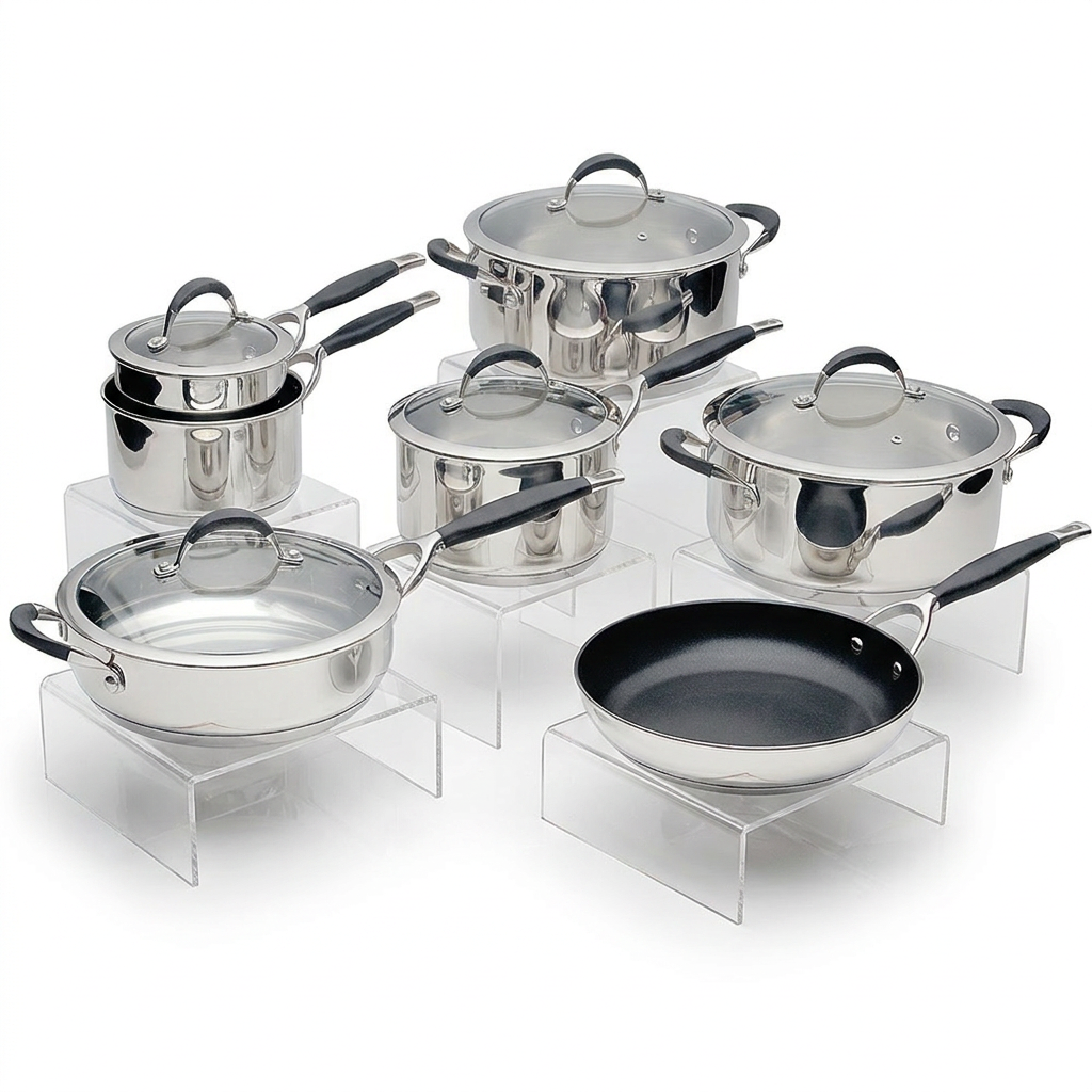 Non-stick Cookware Sets Cooking Cookware Milk Pot Stainless Steel Set Kitchen Metal OEM Non-stick Pots Pans and Utensils