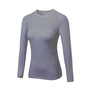 Haut de yoga moulant à manches longues et col rond, doux, séchage rapide, faible MOQ, vêtements de sport pour femmes - Product Image 5
