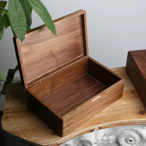 Eco-Friendly Rectangle <b>Wooden</b> <b>Box</b> for Jewelry Gift Storage-Soft Interior for Delicate Items Christmas Chinese New Year Tabletop - Product Image 1