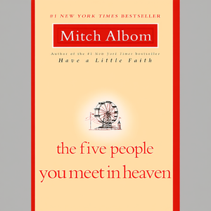 Cinq personnes que vous rencontrez au paradis par l'auteur Mitch Albom, livre broché personnalisé, impression de couverture souple - Product Image 3