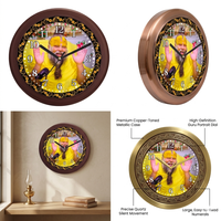 Jam Dinding Cetak Digital Personalisasi Liviya Premanand Ji Maharaj - Dekorasi Rumah Mewah Spiritual Kotak Hadiah Warna Kustom