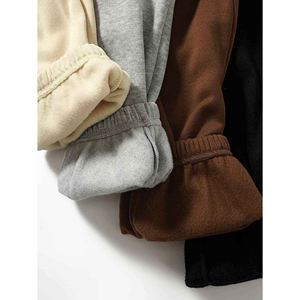 Combinaison d'hiver pour femmes, pantalon de survêtement en molleton doux et chaud avec cordon de serrage à la taille, poches, polyester/coton, écologique - Product Image 5