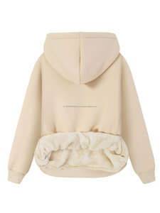 wholesale oversized blank hoodies men fashion streetwear embroidery logo winter thick <b>sherpa</b> hoodie high quality hoodie - Product Image 3