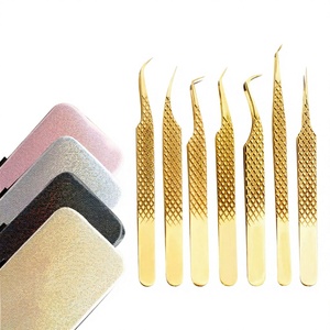 Professional Stainless Steel Eyelash Extensions Tweezers Eco-Friendly with Pointed Tip for Pickup Multiple Lash Volume Technique - Product Image 1