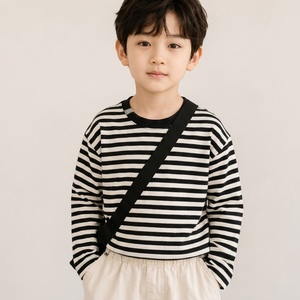Korean style wide-leg pants for boy 65% cotton 35% polyester Breathable Anti-Shrink Casual Kids <b>Top</b> - Product Image 4