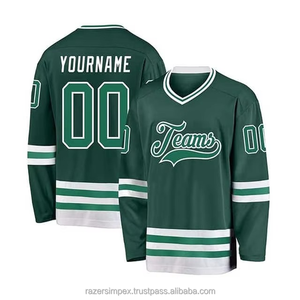 Maillot de hockey sur glace pour homme adulte, fabriqué au Pakistan, 100 % polyester, respirant, séchage rapide, écologique, antibactérien, personnalisable sur le devant - Product Image 2