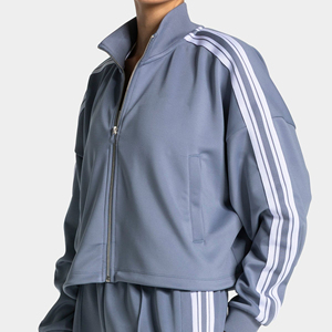 Customizate Women's Sports Sweat Loose Clothes Windproof Polyester Cotton Solid Full Sleeve Warm All-match Casual Outdoor Top - Product Image 3