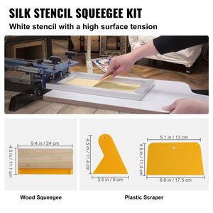 Kit per Serigrafia a 4 Stazioni con 3 Telai in Alluminio e 5 Raschietti Glitterati, Inclusa Pellicola Trasparente - Product Image 4