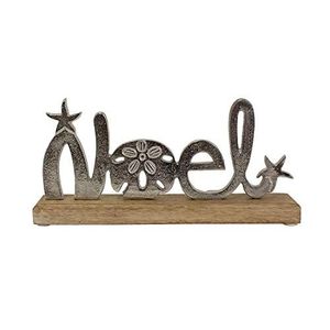 Meilleures ventes - Cœur d'amour avec oiseau et lettres en aluminium sur base en bois de mangue - Décoration d'intérieur unique - Product Image 2