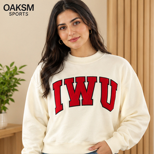 Sudadera con cuello simulado y estampado de letras Iwu personalizada de la hermandad Divine Nine |   Sudadera Premium con Letras Bordadas en Chenille para Fraternidad - Product Image 1