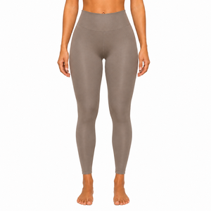 Leggings taille haute couleur unie, longueur intégrale, extensibles, respirants, effet ventre plat, rehaussement des fesses, style sportif, tricotés sans couture - Product Image 5