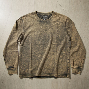 เสื้อยืดคอกลมแขนยาวผู้ชาย ลายมัดย้อม ผ้าฝ้าย 100% ทรงปกติ สไตล์วินเทจ - Product Image 1