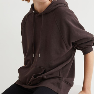 เสื้อฮู้ดดี้โอเวอร์ไซส์ผู้หญิงผ้าเจอร์ซีย์ใส่สบายระบายอากาศดีไซส์ใหญ่พิเศษสำหรับฤดูใบไม้ร่วง ขายดี - Product Image 4