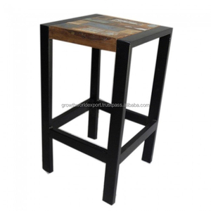 Europe Trending Table à manger industrielle en bois massif avec tabouret de bar Chaise Mobilier en bois recyclé pour hôtel Mobilier de salle à manger - Product Image 3