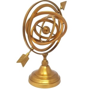 Esfera Armilar de Latón Antiguo de Lujo, Globo Astronómico, Reloj Solar Decorativo, Escultura de Mesa Vintage, Decoración Náutica para el Hogar u Oficina - Product Image 3